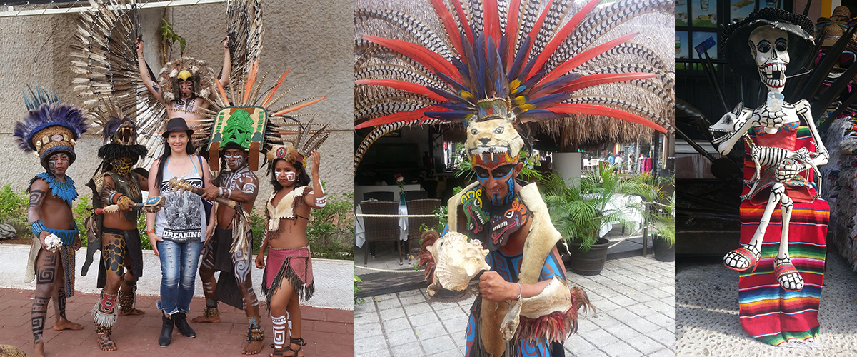 Maya, Inca of Azteka dansers en danseressen